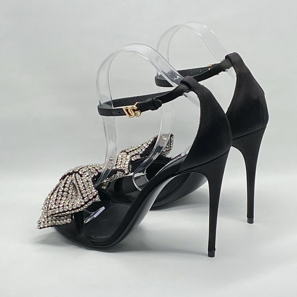Dolce&Gabbana 100MM Crystal-Embellished Bow Sandals size 39 - Picture 11 of 16